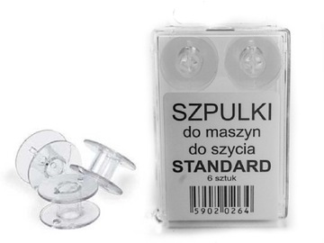 SZPULKI do maszyn ŁUCZNIK 6 sztuk STANDARD płaskie