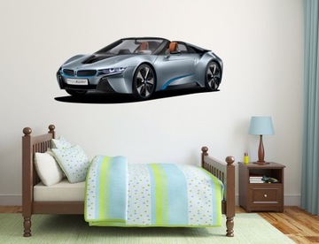 НАКЛЕЙКИ на стену автомобили BMW i8 100х39 см