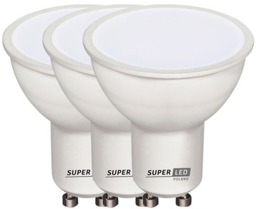 3x Zestaw żarówka LED GU10 5W 450lm biała ciepła
