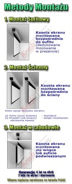 EKRAN ELEKTRYCZNY SUFITOWY ŚCIENNY 16:9 240 MW MG