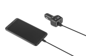 АВТОМОБИЛЬНОЕ ЗАРЯДНОЕ УСТРОЙСТВО Green Cell CAD33 48 Вт 1x USB-C 1x USB-A PD 30 Вт QC3.0