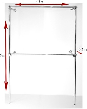 REGAŁ NA ODZIEŻ 1,5x2m WYPOSAŻENIE SKLEPÓW c1