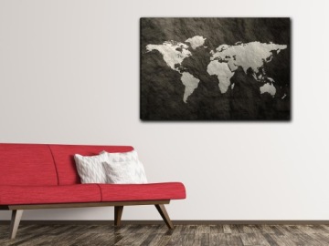 Печать на холсте КАРТА МИРА 120x80