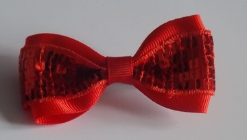 SPINKI KOKARDKI CZERWONE TYPU KROKODYLEK / 02446