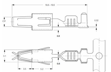 Разъем JPT 2.8 (10 шт.)