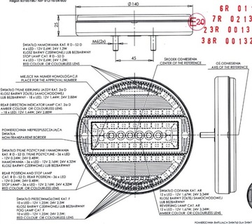 Задний фонарь прицепа Помощь на дороге Эвакуатор Led 2X