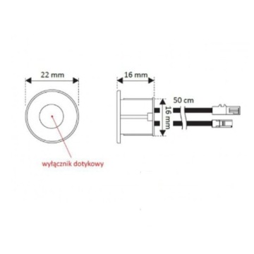 Диммерный сенсорный выключатель черный Design Light