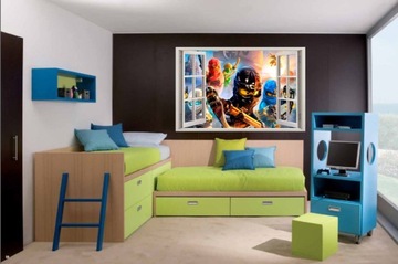 НАКЛЕЙКИ НА НАСТЕНУ Окно LEGO NINJAGO 60 115x75см