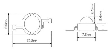 ART Power LED SMD 1Вт БЕЛЫЙ-очень ТЕПЛЫЙ; 80лм; 2000К!