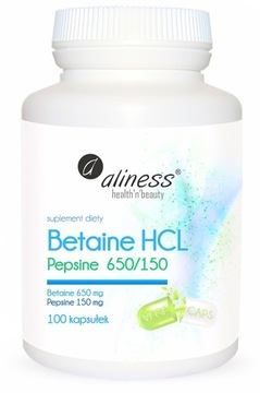 Aliness BETAINE HCL 100k PEPSYNA betaina TRAWIENIE