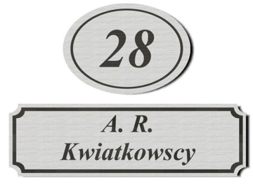 TABLICZKI Z GRAWEREM NA DRZWI NAZWISKO+NUMER DX16