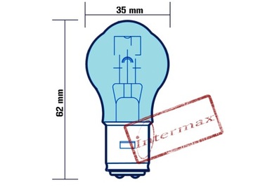 ЛАМПА 35/35 Вт 12 В BA20D ОДОБРЕНИЕ ДЛЯ СКУТЕРА BUBBLE