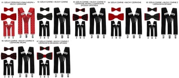 Szelki i mucha TATA i SYN 0-3 lata zestaw KOLORY!