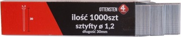 Sztyft gwoździe ocynkowane 1,2mm/50mm galwanizowany 1000szt