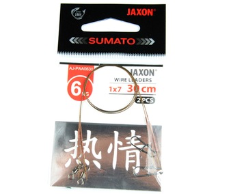 2szt przypon stalowy JAXON SUMATO 1x7 30cm 6kg