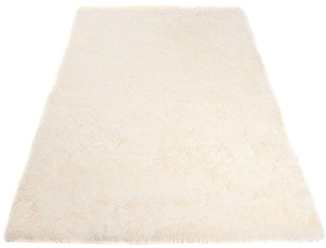 DYWAN SHAGGY SILK 120x170 Mięciutki Miły Kremowy