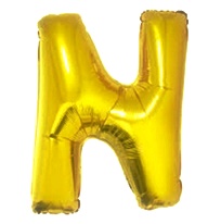 Balon Foliowy Litera Literka N Złoty Napis 45cm
