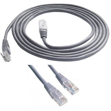 KABEL 50m DO INTERNETU MODEMU ROUTERA SIECI LAN PC RJ45 INRTERNETOWY SZARY