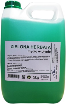 MYDŁO W PŁYNIE 5L zapach ZIELONA HERBATA - zielone