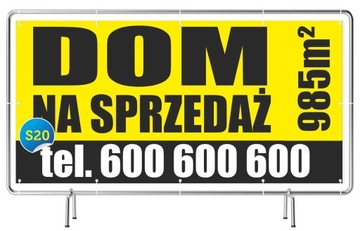 Solidny Baner 2x1m Na sprzedaż DOM/Działka