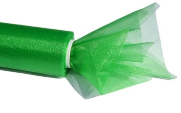 ORGANZA Organtyna ZIELONA Dekoracja Ślub Wesele Komunia Chrzest 48cm 9,3m
