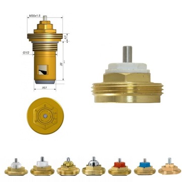 głowica termostatyczna do zaworów M30x1,5 biała/ch