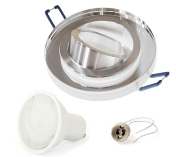 ZESTAW oprawa halogenowa szklana ruchoma O+ LED 5W