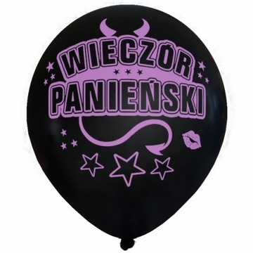 ZESTAW NA WIECZÓR PANIEŃSKI BALONY GWIAZDKI BANER