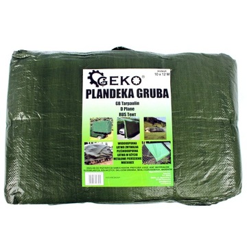 Брезент толщиной 12х15м/зеленый GEKO G70372