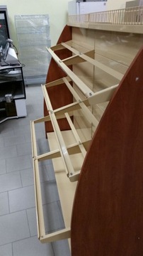REGAŁ SKLEPOWY DWUSTRONNY GONDOLA METAL/DREWNO
