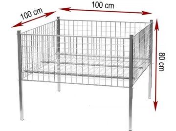KOSZ MAGAZYNOWY NA PROFILU 100x100cm SOLIDNY d1