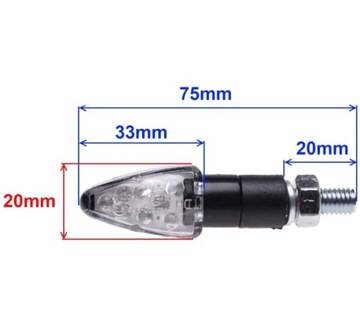 KIERUNKOWSKAZ KIERUNKOWSKAZY MICRO DIODA LED 8x M8