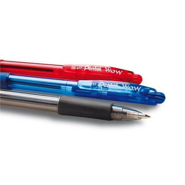 Pentel BK417 WOW выдвижная шариковая ручка, красная