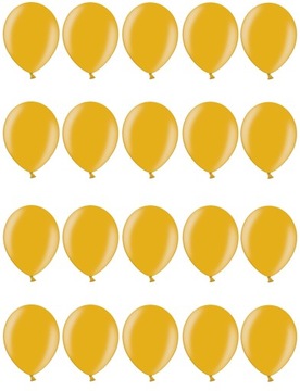 Balony Złote 25cm Metaliczne 20szt ślub urodziny