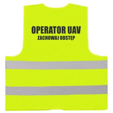 OPERATOR UAV SELEDYNOWA KAMIZELKA ODBLASKOWA LOGO