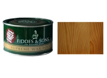 FIDDES Wosk do drewna mebli antyków SUPREME WAX ANTIQUE BROWN zł.brąz 400ml