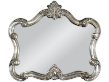 LUSTRO KRYSZTAŁOWE PU-039 70x80cm SREBRNE BAROKOWE