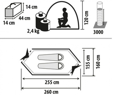 BERGER ТУРИСТИЧЕСКАЯ ПАЛАТКА для 2 человек