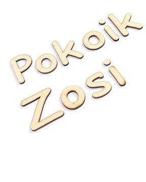 LITERKI DREWNIANE grubość 3mm wysokość 5cm DR75