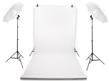 ZESTAW DOMOWE STUDIO 2x425W + TŁO FOTOGRAFICZNE