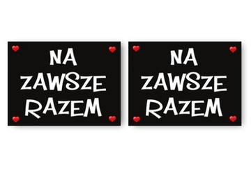 Naklejki NA ZAWSZE RAZEM pod buty dla męża i żony