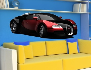 НАКЛЕЙКИ НА стену BUGATTI VEYRON Автомобили 100x39 см