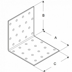 УГОЛ МОНТАЖНЫЙ СТОЛЯРНЫЙ СОЕДИНИТЕЛЬ 60x60x60