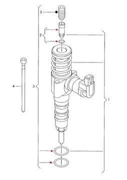 Уплотнения насос-форсунки 03G198051D Siemens