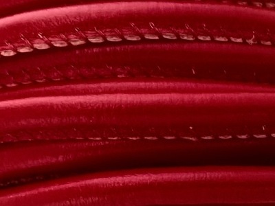 Rzemień czerwony półmatowy fi 5 mm 0,5 m Rz2400