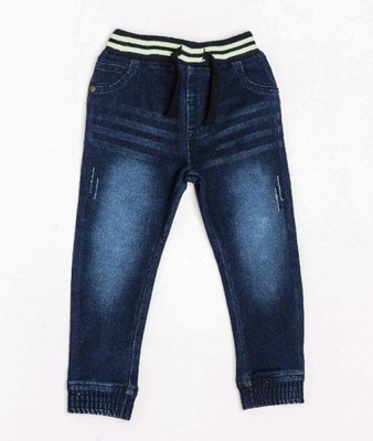 MINOTI spodnie jeansy na gumie GREEN *110-116