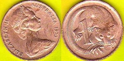 Australia 1 Cent 1973 r.