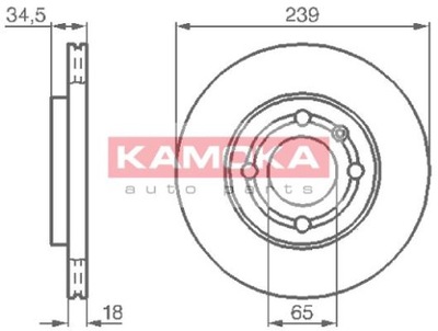 KAMOKA 1031624 DISC BRAKE - milautoparts-fr.ukrlive.com