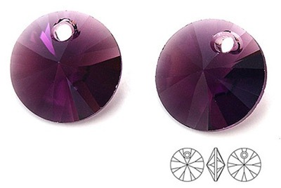 6428 Swarovski Rivoli Xilion 8mm Amethyst 5szt