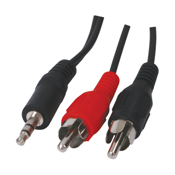 Jack 3.5mm - 2xRCA wt - wt 10m kabel